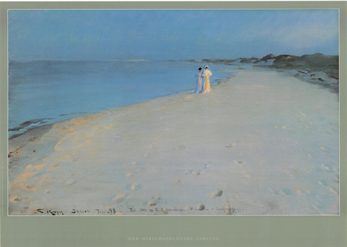 Krøyer: Sommeraften. Anna Ancher og Marie Krøyer.